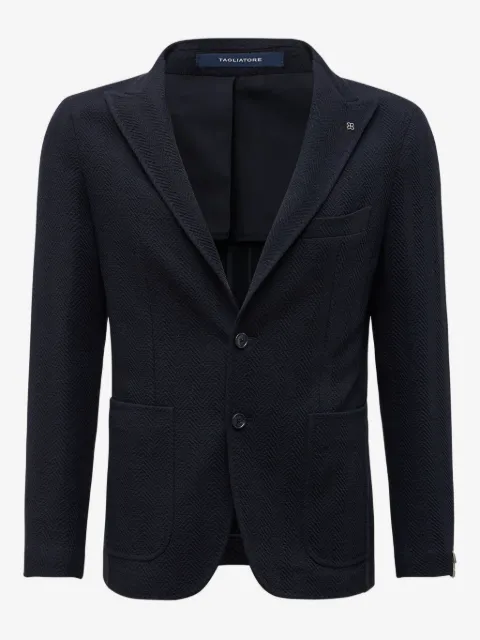 Tagliatore blazer boutonné à motif de chevrons