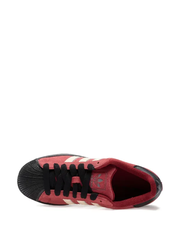 Adidas Superstar II Suede Sneakers | Red | FARFETCH