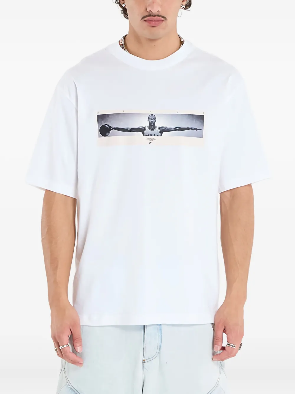 Jordan photo-print crew-neck T-shirt | White | Image 1