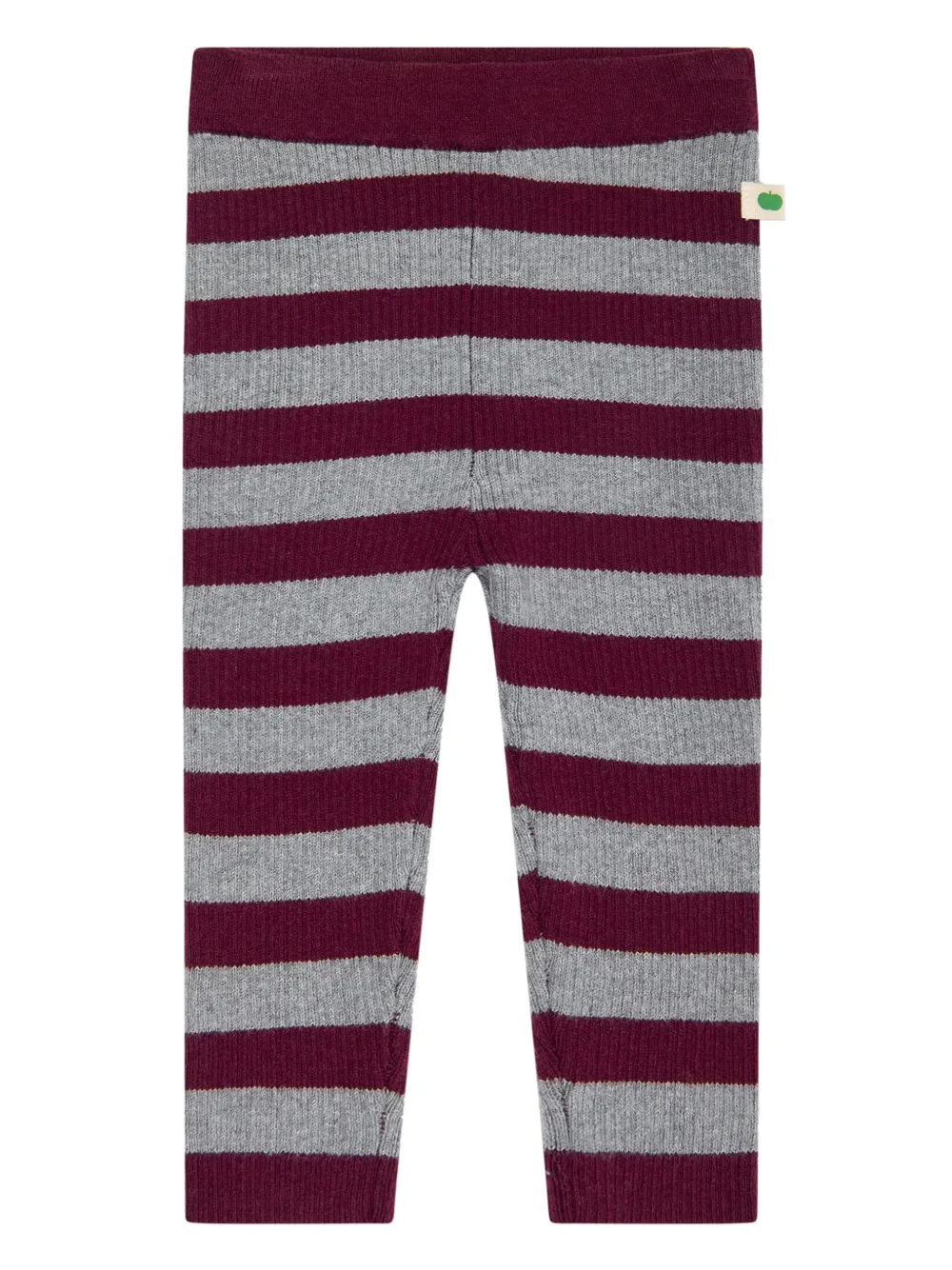 The Bonnie Mob Kids Perry striped ribbed trousers - Grigio