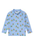 The Bonnie Mob Kids Wake beachball-print mock-neck top - Blue