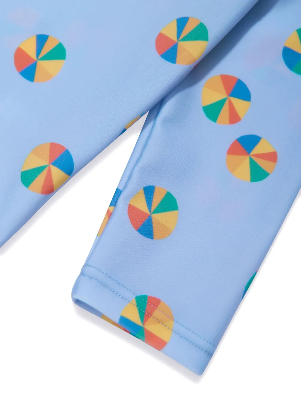 The Bonnie Mob Kids Wake top met strandbalprint en rond hoge hals Blauw