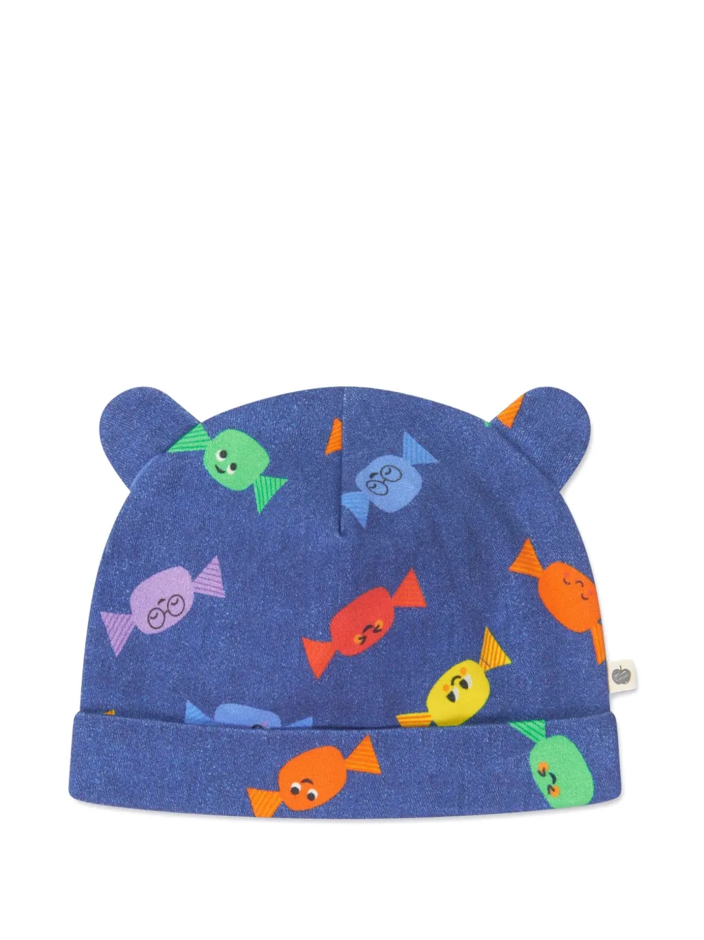 The Bonnie Mob Kids candy-print ear-flap hat - ブルー The Bonnie Mob Kids candy-print ear-flap hat - ブルー
