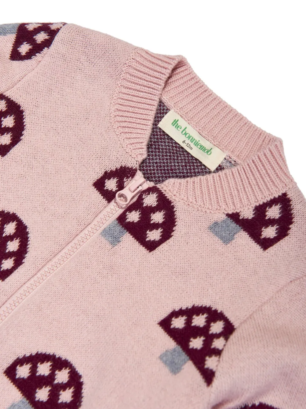 The Bonnie Mob Kids Shroom vest met rits Roze