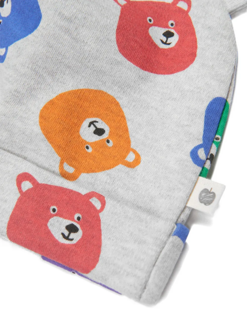 The Bonnie Mob Kids Muts met oorkleppen en beerprint Grijs