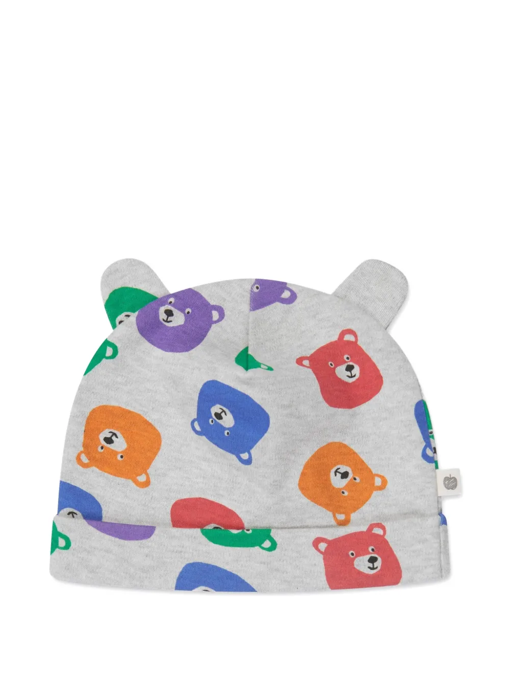 The Bonnie Mob Kids bear-print ear-flap hat - Grigio