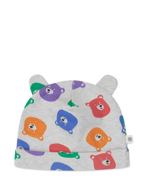 The Bonnie Mob Kids bear-print ear-flap hat