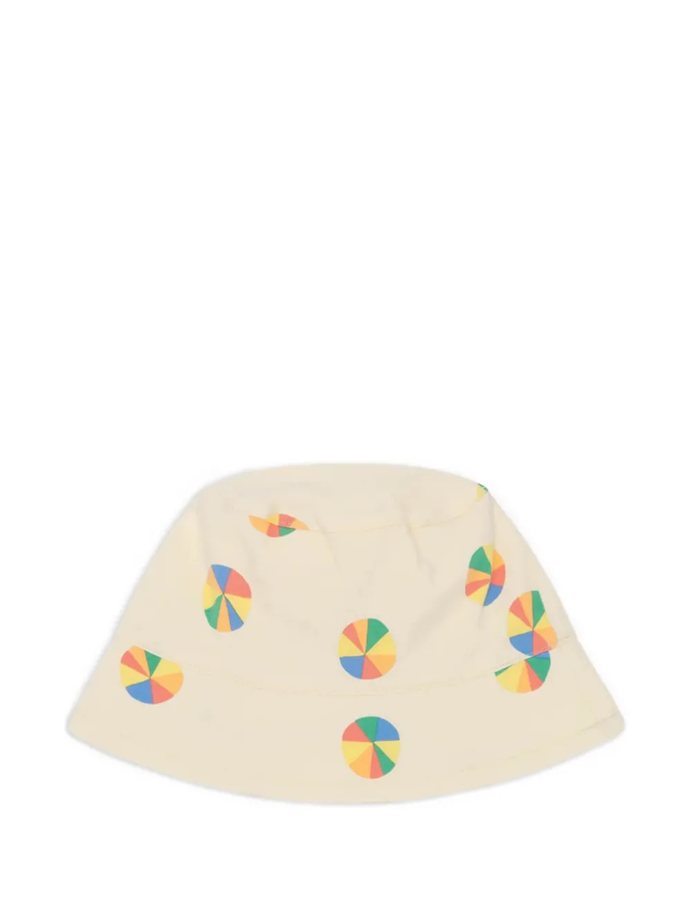 The Bonnie Mob Kids Chill parasol-print bucket hat - Beige