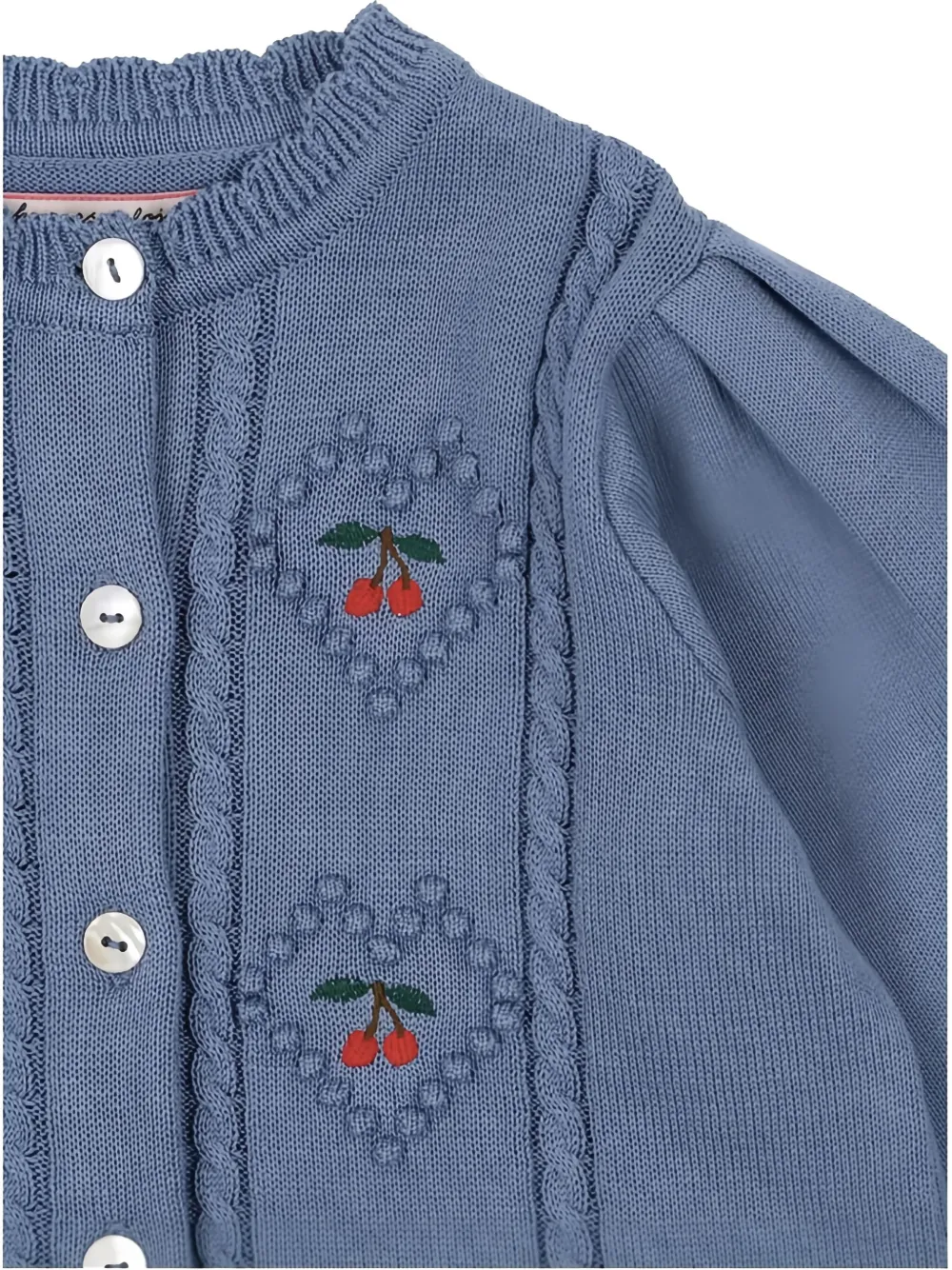 Konges Sløjd Vest met kersendetail Blauw