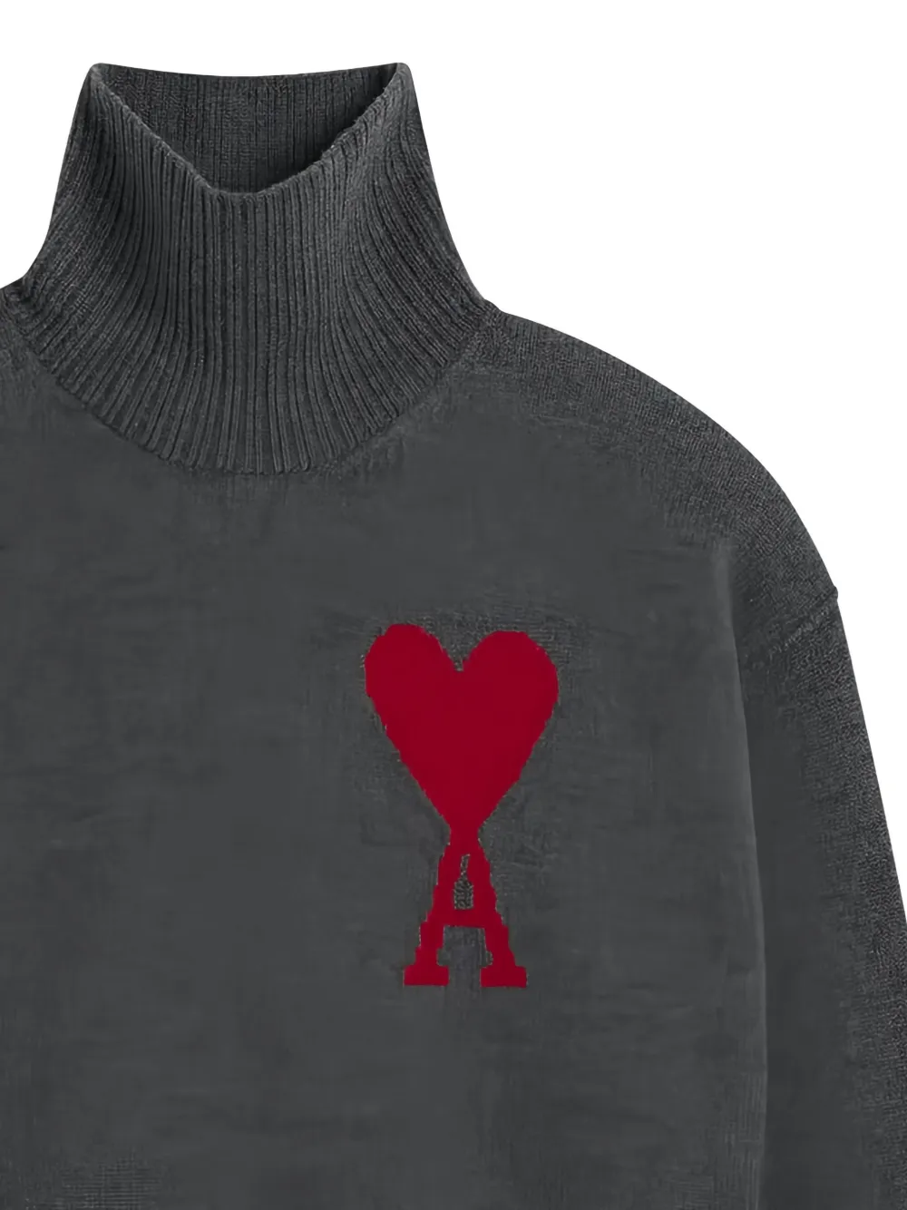 AMI Paris ami-de-coeur roll-neck sweater - Grijs