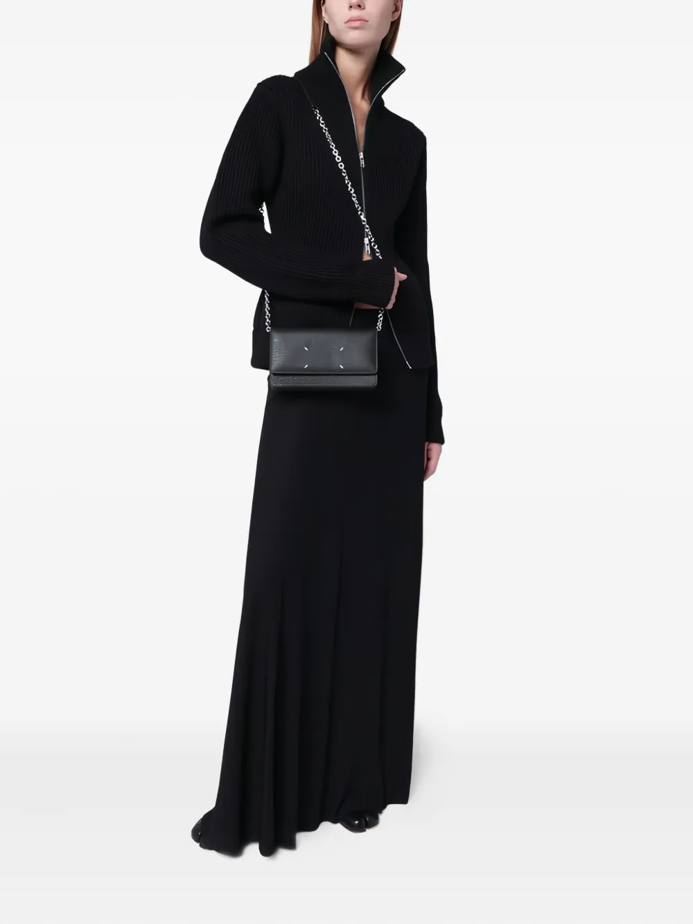  Maison Margiela Four Stitch Wallet-on-chain - Black 