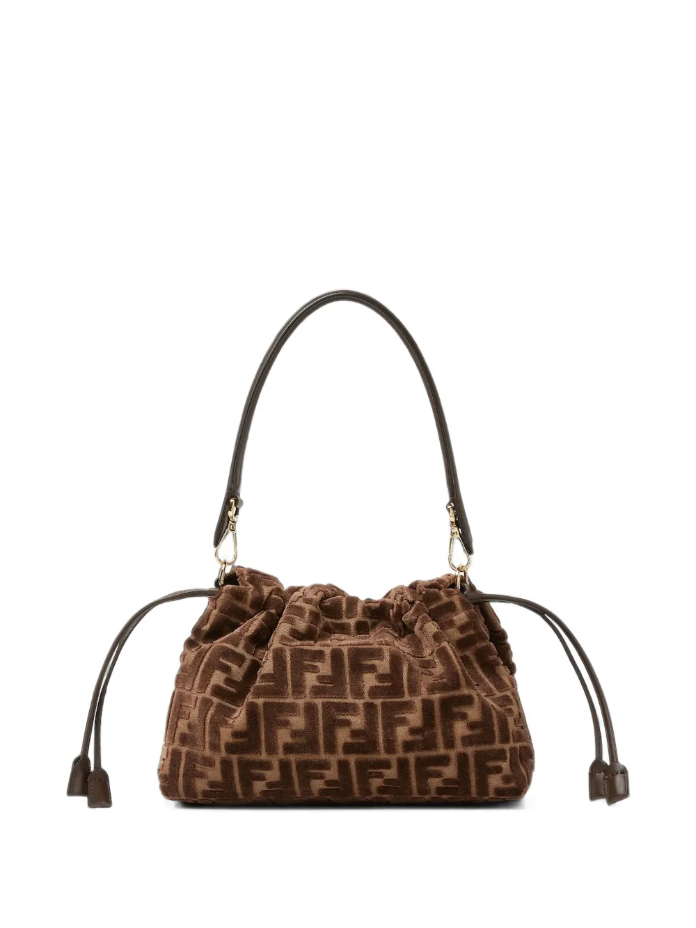 FENDI Medium Mamma Baguette leren schoudertas Bruin