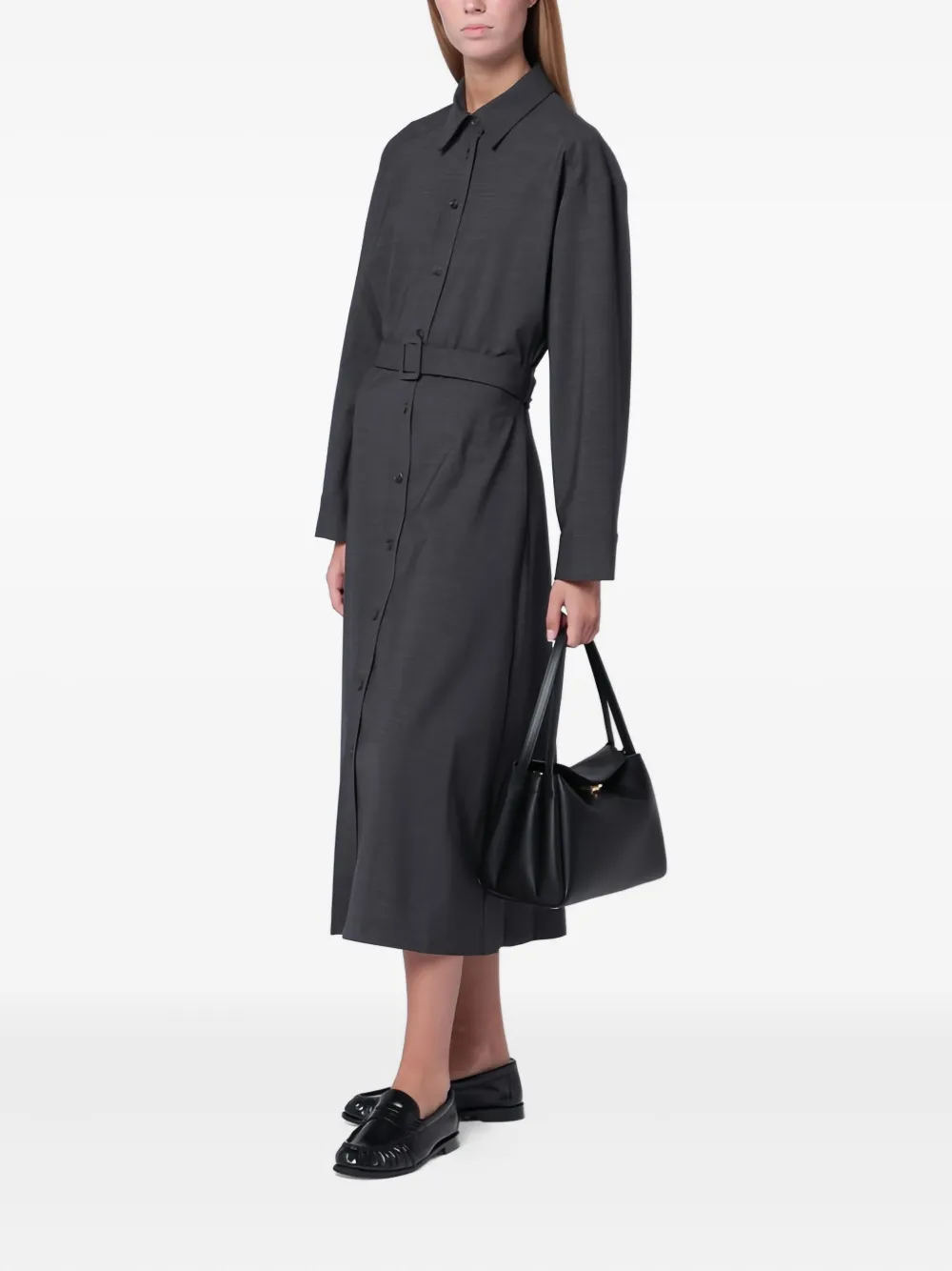 P.A.R.O.S.H. Blousejurk met ceintuur - Grijs