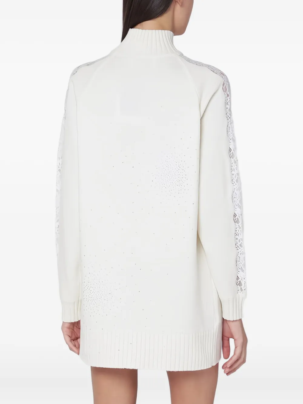 Giuseppe Di Morabito Mini-jurk verfraaid met kant Beige