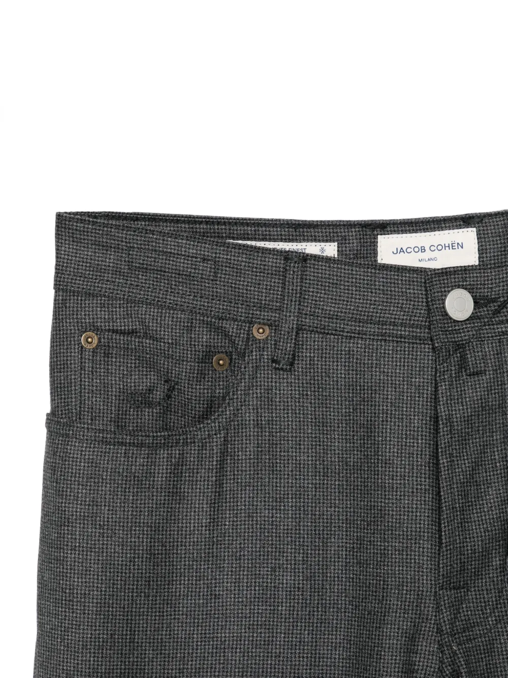 Jacob Cohen Virgin Wool Straight-leg Trousers In Black