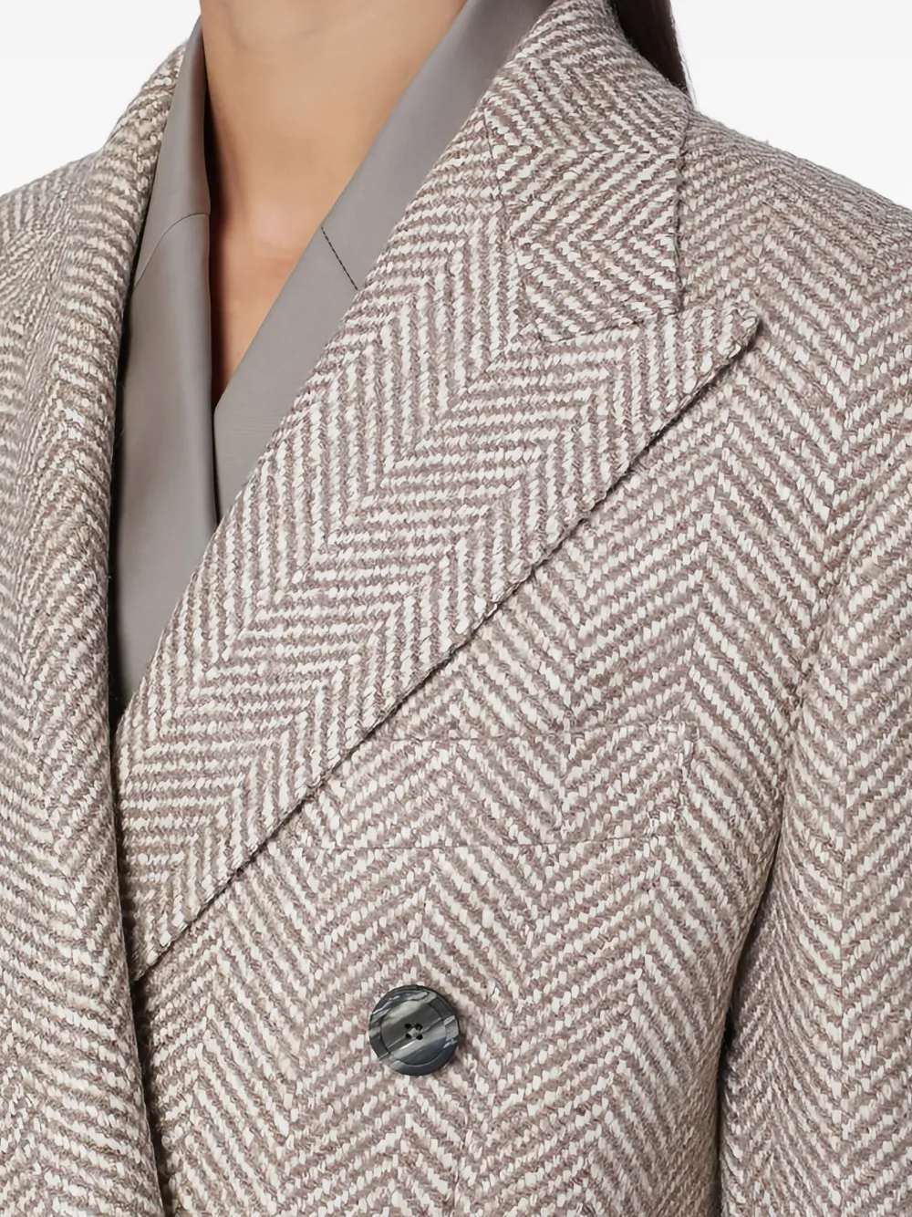 Tagliatore Jas met dubbele rij knopen Beige