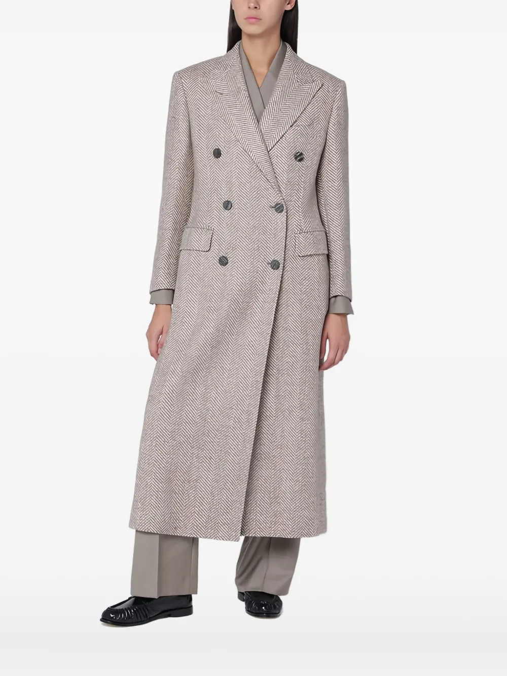 Tagliatore double-breasted coat - Neutrals