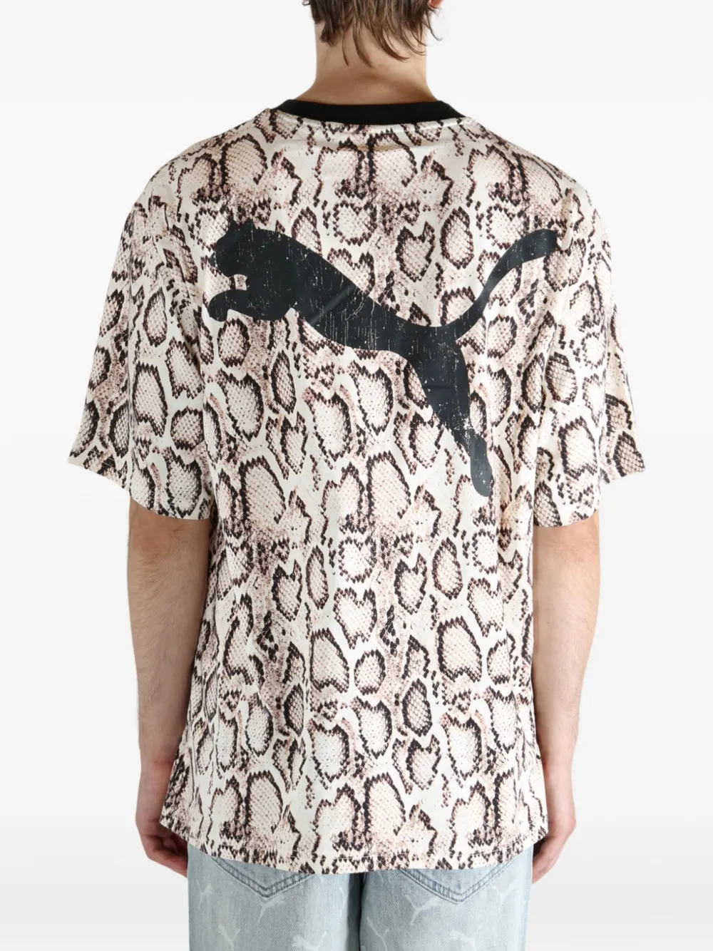 Puma Snake-print T-shirt In Neutral