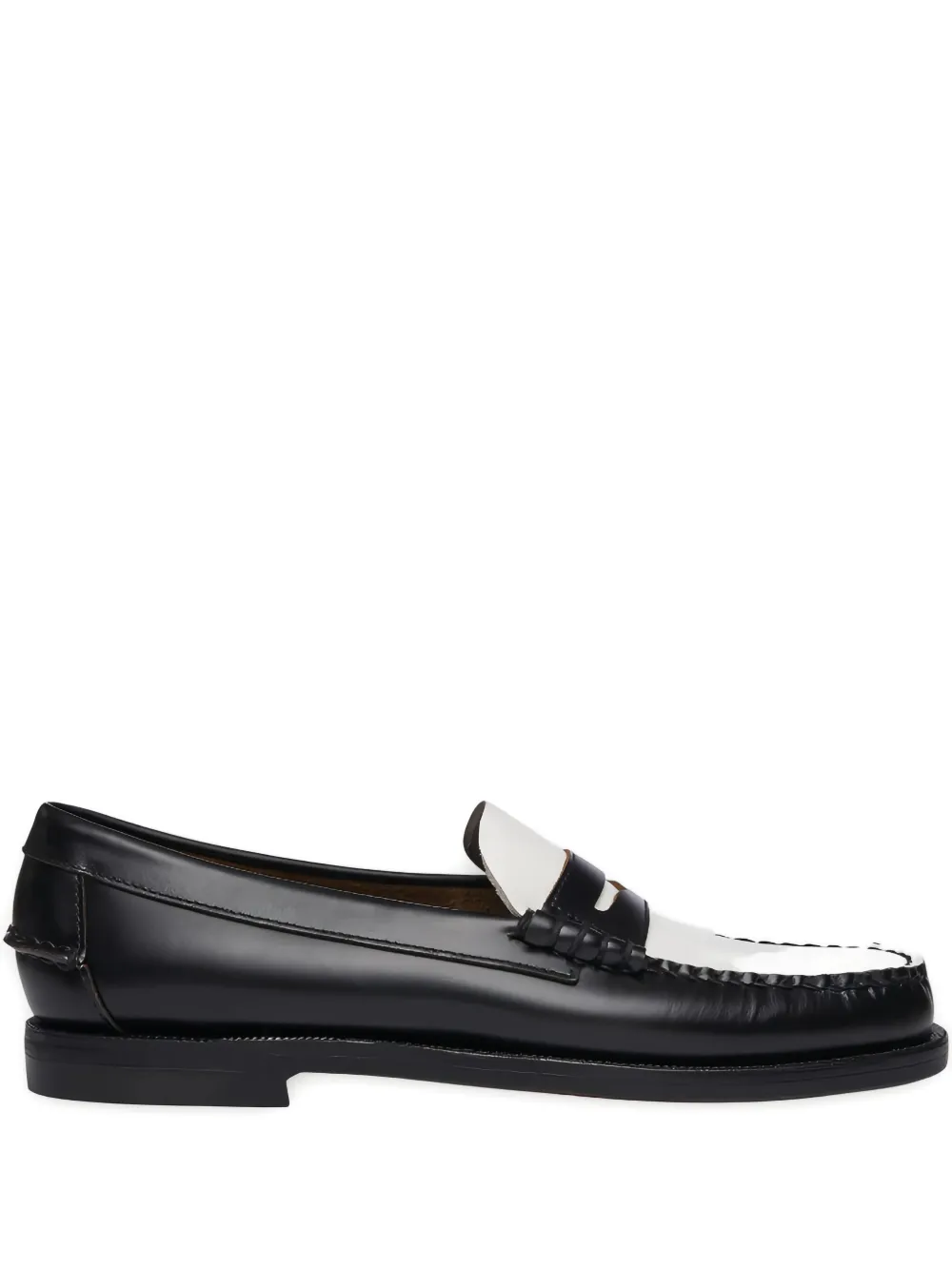 Sebago two-tone leather loafers Black