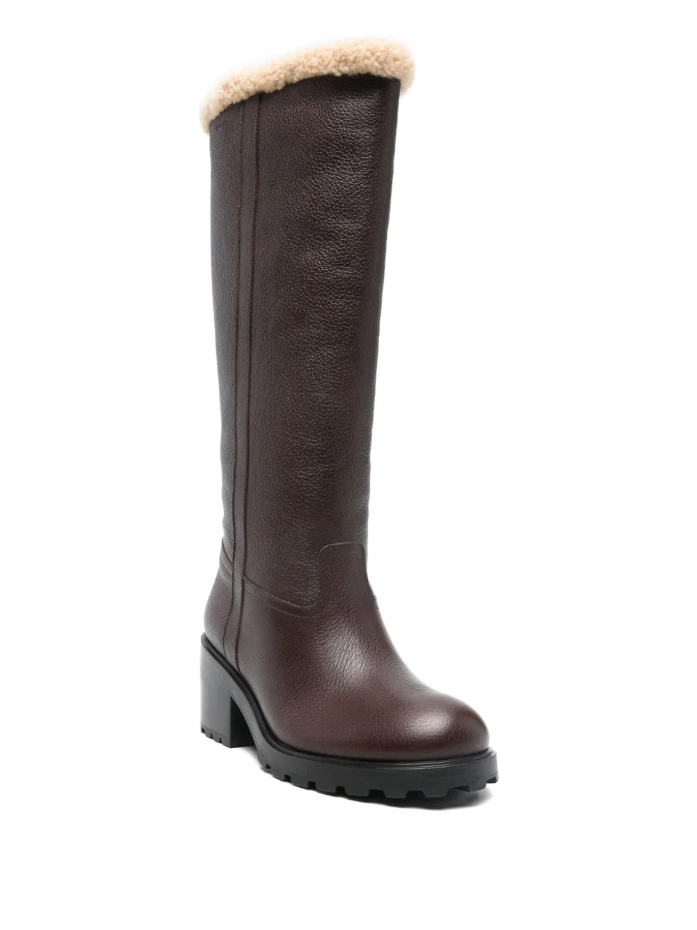 Bally Gusto Shearling-trim Boots In Brown