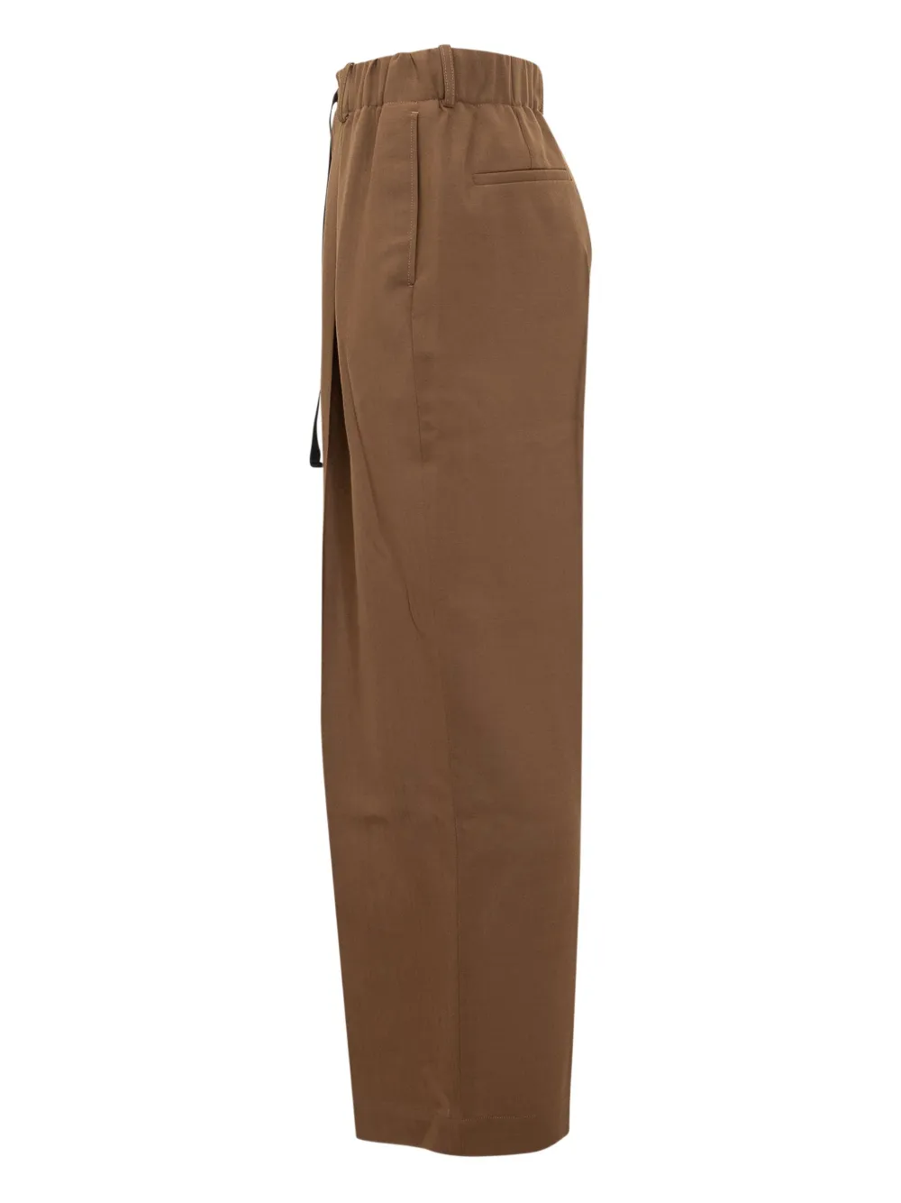 Studio Nicholson Elasticated-drawcord Trousers In Brown