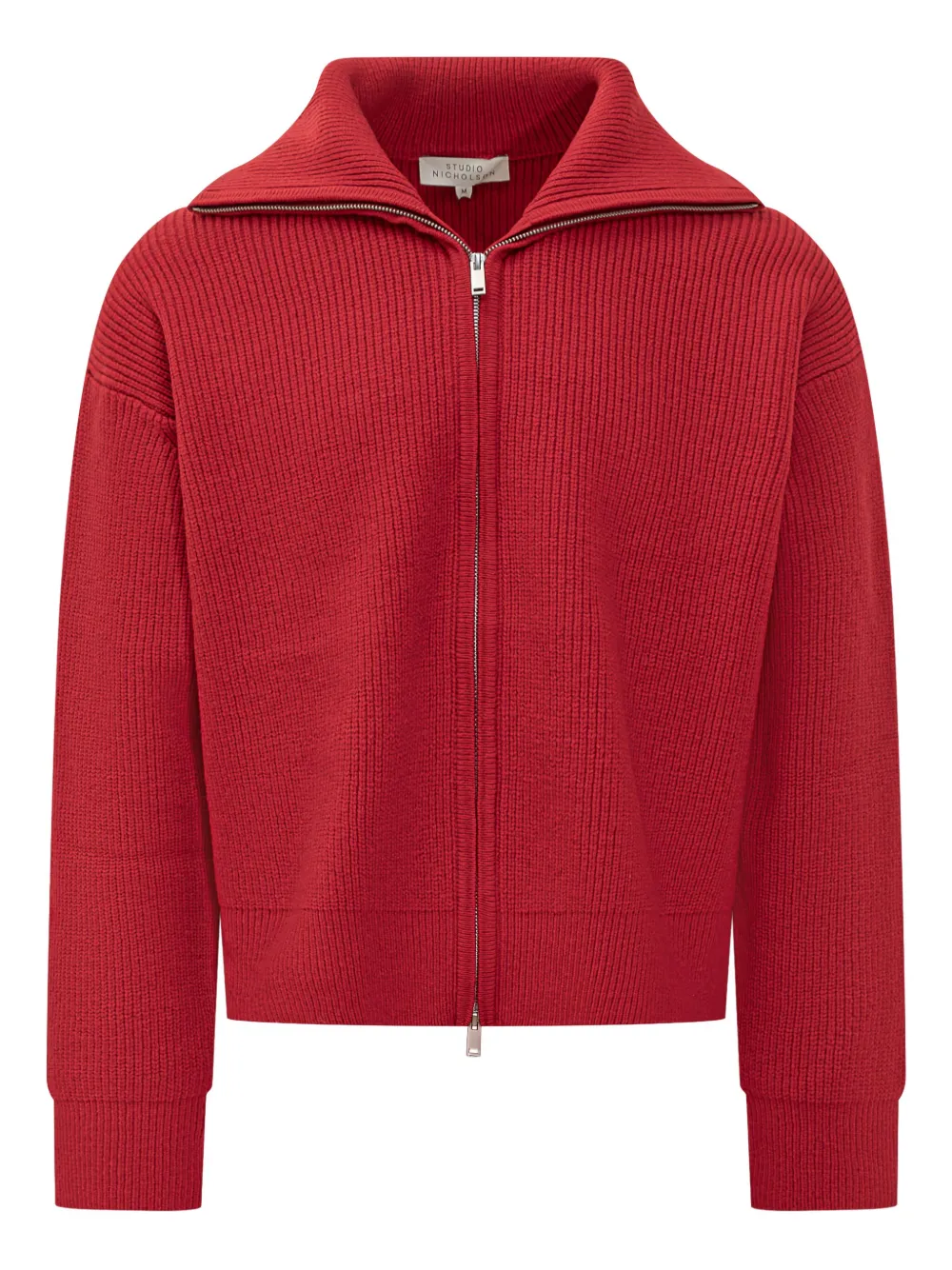 Studio Nicholson rib zip cardigan | Red | Image 1
