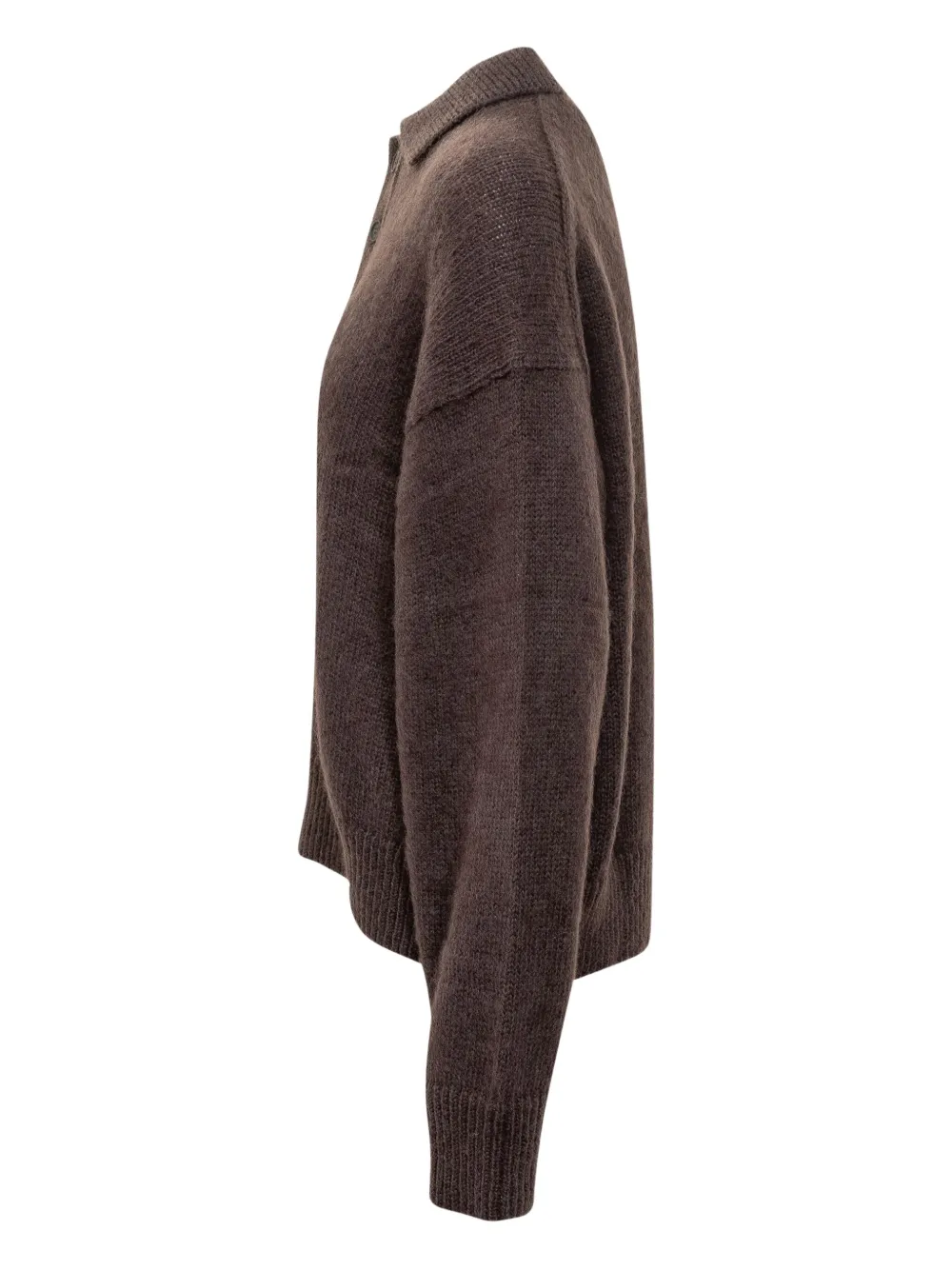 Studio Nicholson Dune poloshirt met knopen Bruin