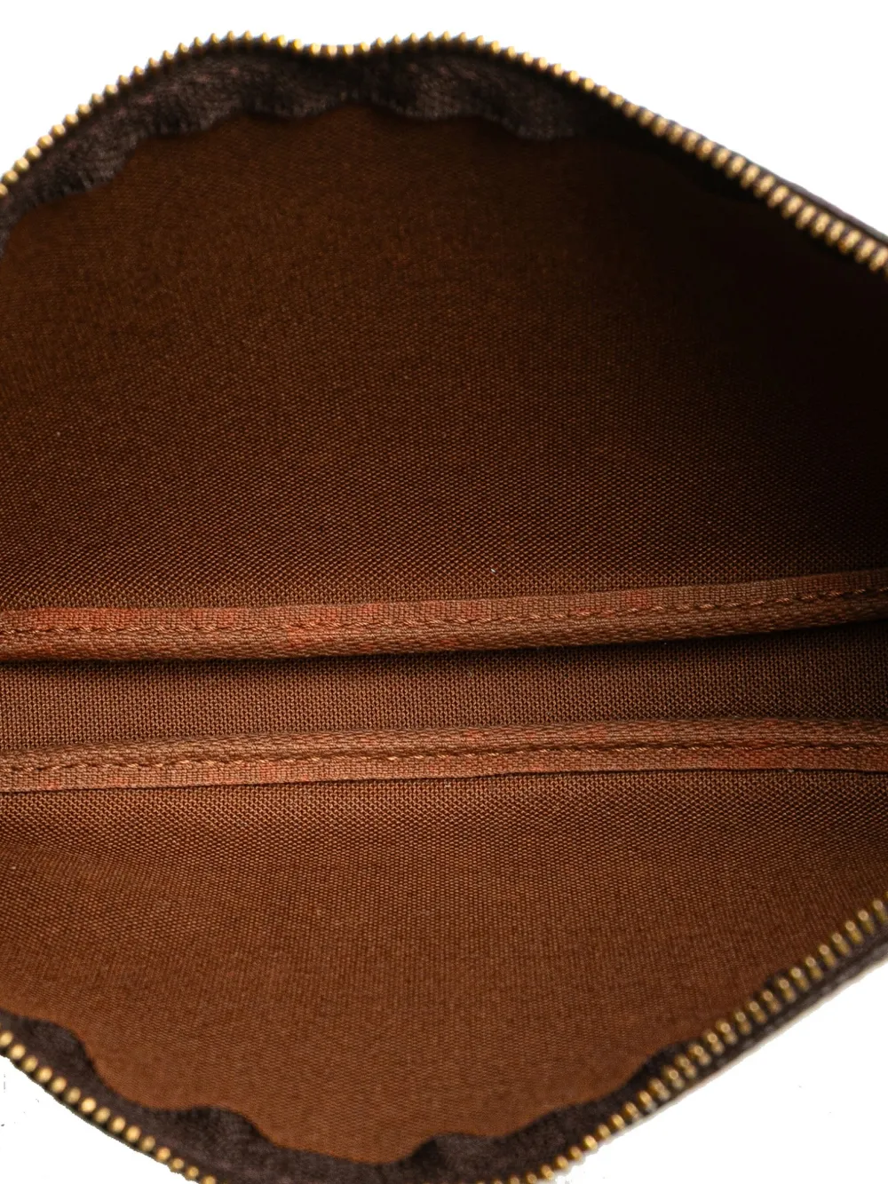 Pre-owned Louis Vuitton 1999 Monogram Pochette Accessoires Shoulder Bag In Brown