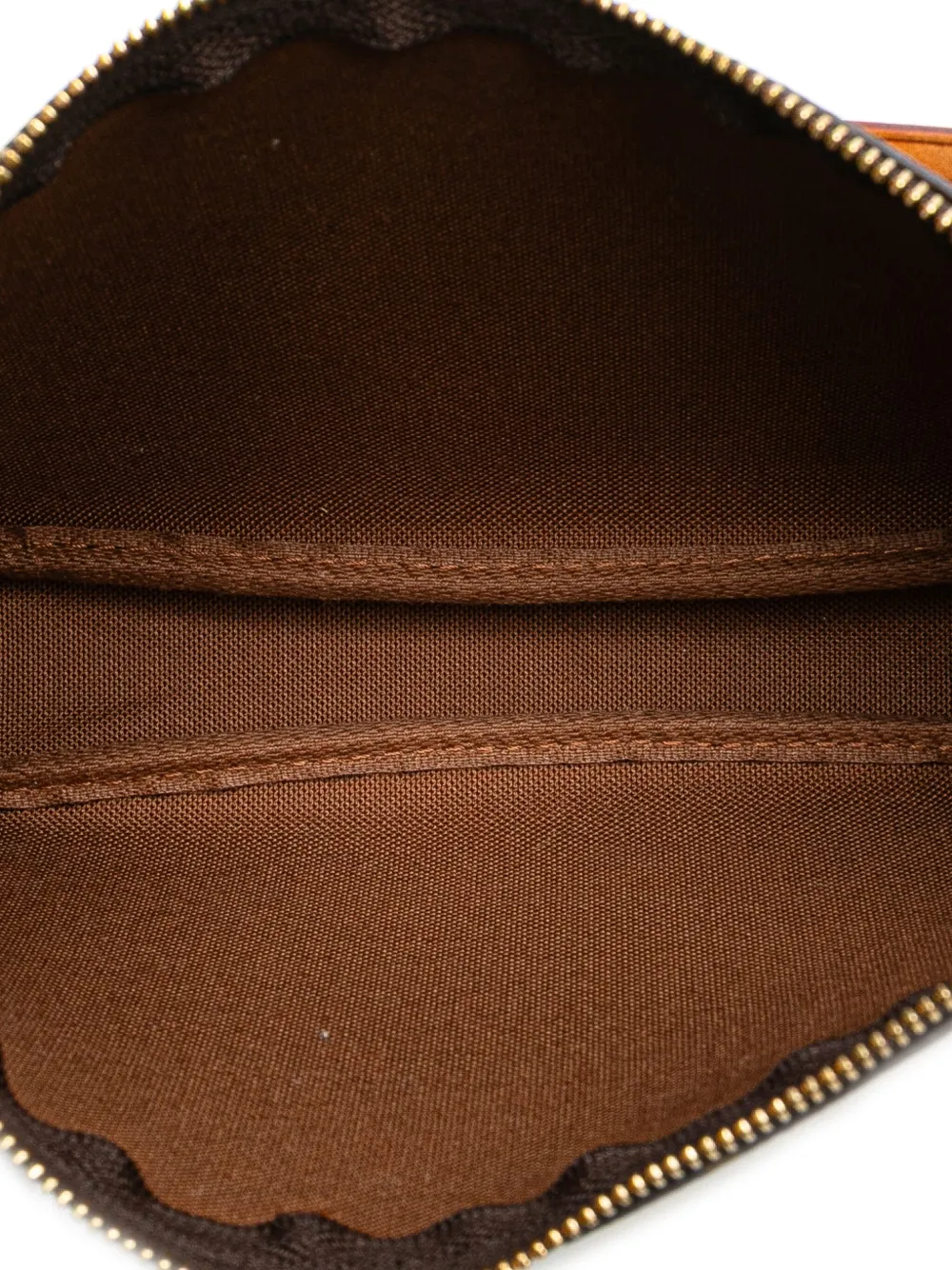 Pre-owned Louis Vuitton 2000 Monogram Pochette Accessoires Shoulder Bag In Brown
