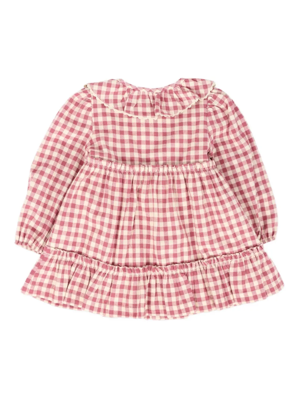 Mayoral gingham-print ruffled dress - Roze