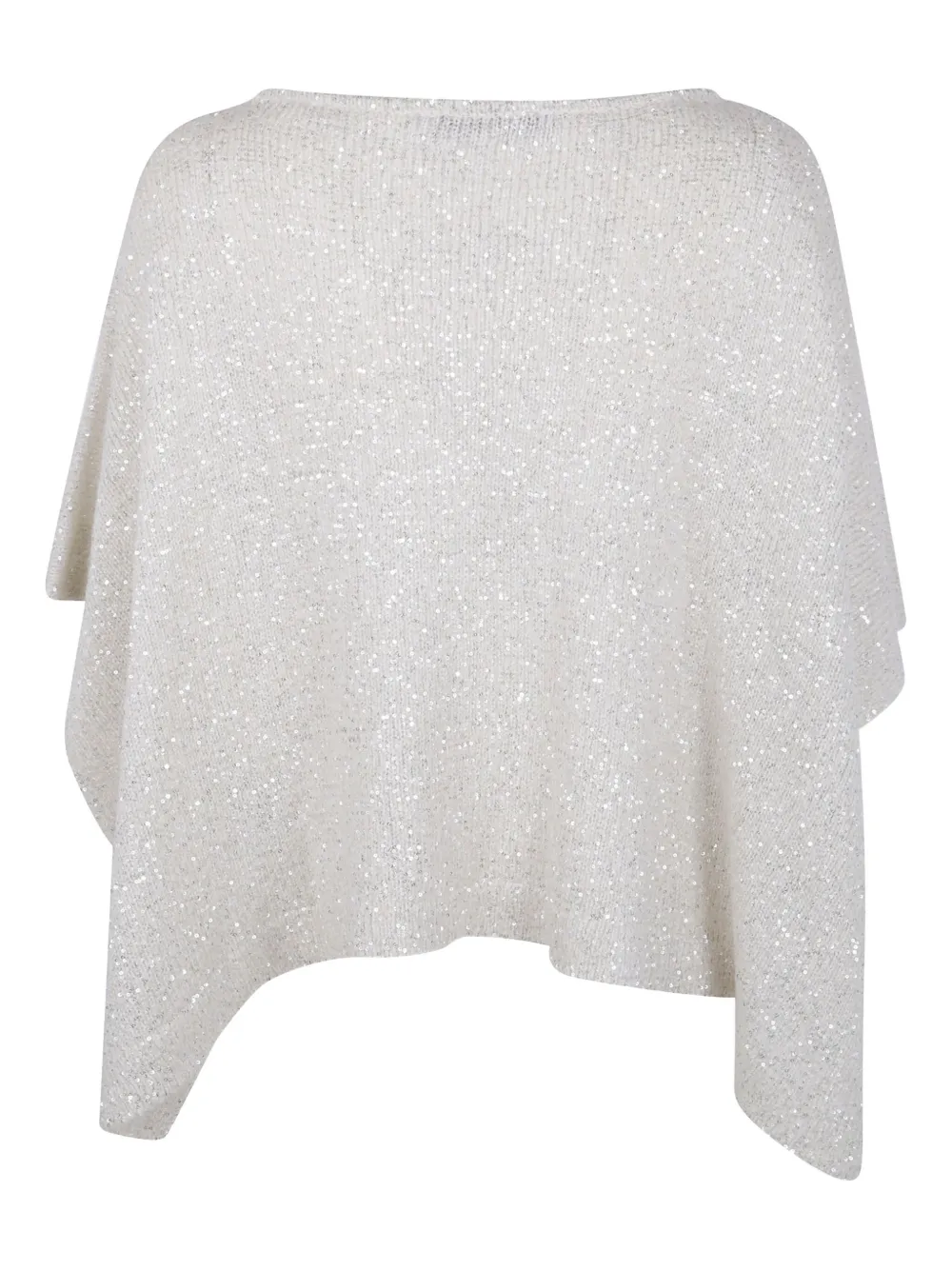 D Exterior Sequin-embellished Coat In White