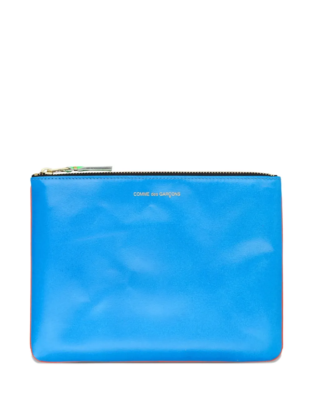 Comme Des Garçons Zip-closure Wallet In Blue