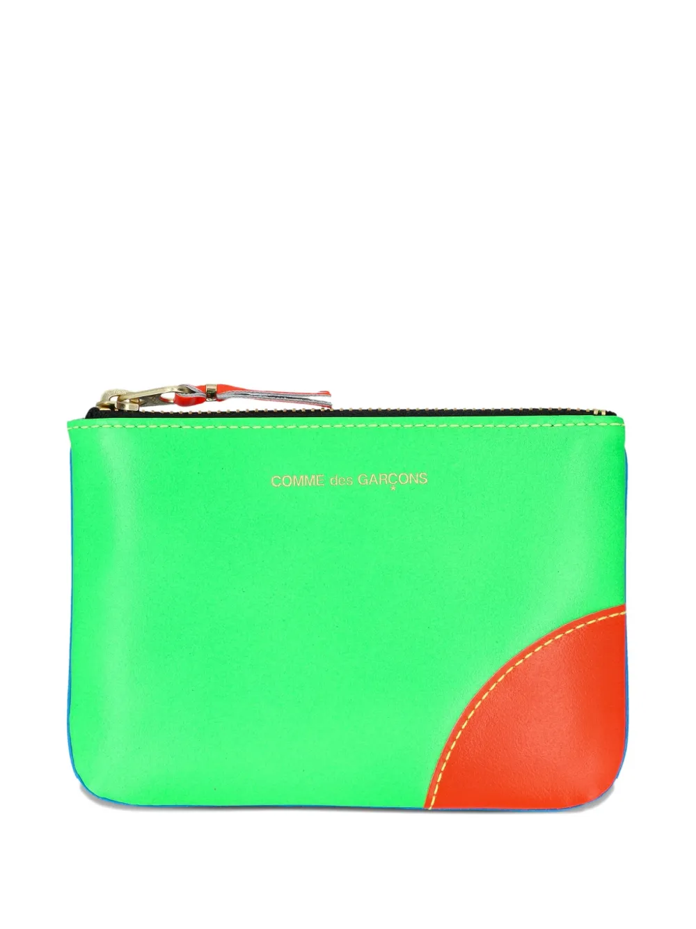 Comme Des Garçons Wallet Super Fluo zip wallet | Green | Image 1