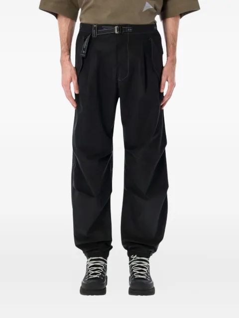 and Wander logo-belt trousers