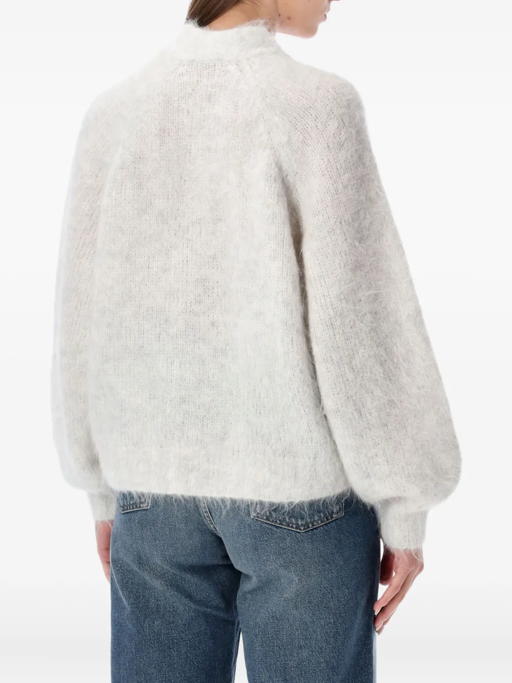 American Vintage Niby Zip-fastening Cardigan In Gray