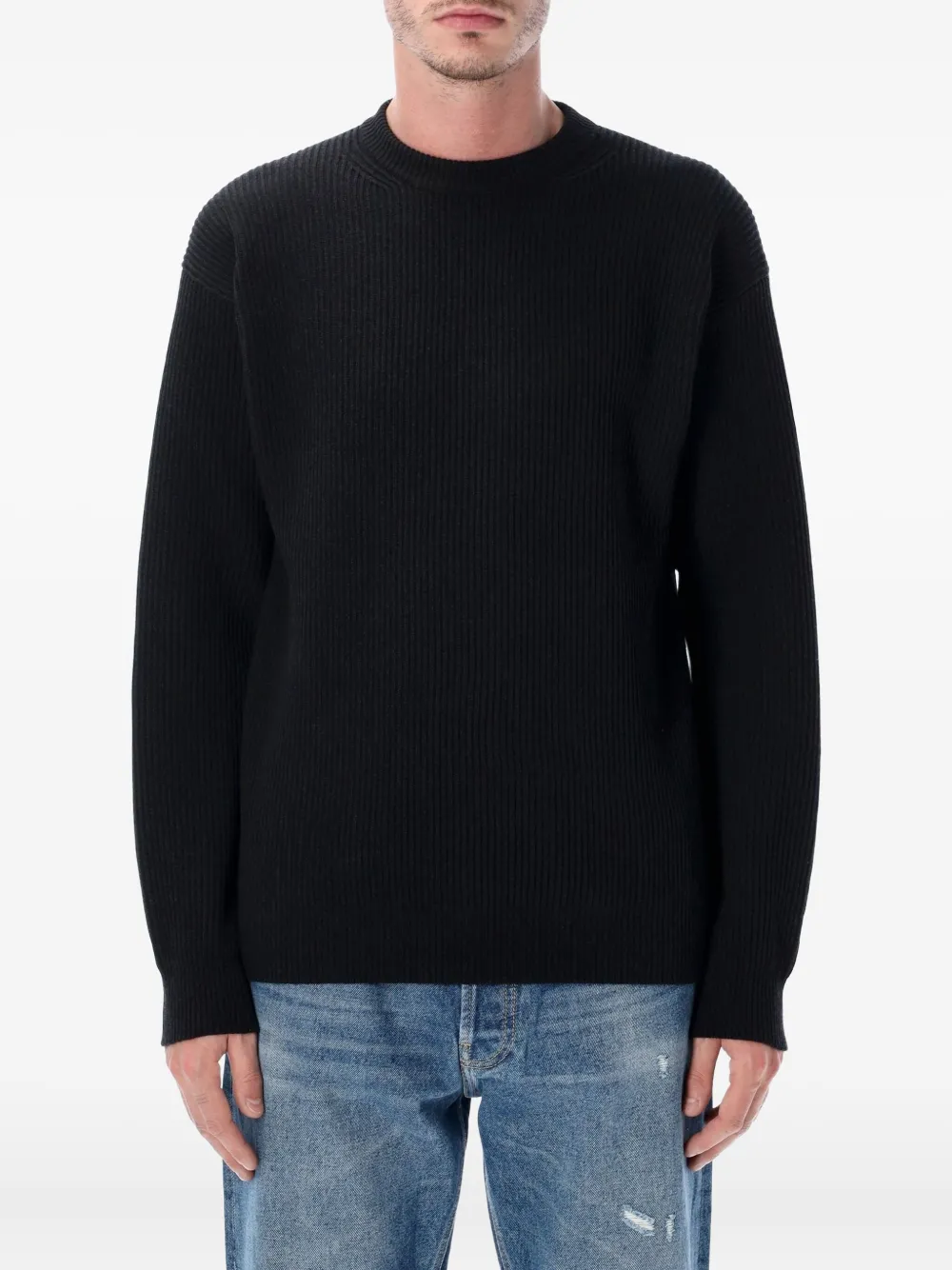 Auralee suéter con cuello redondo | negro | Image 1