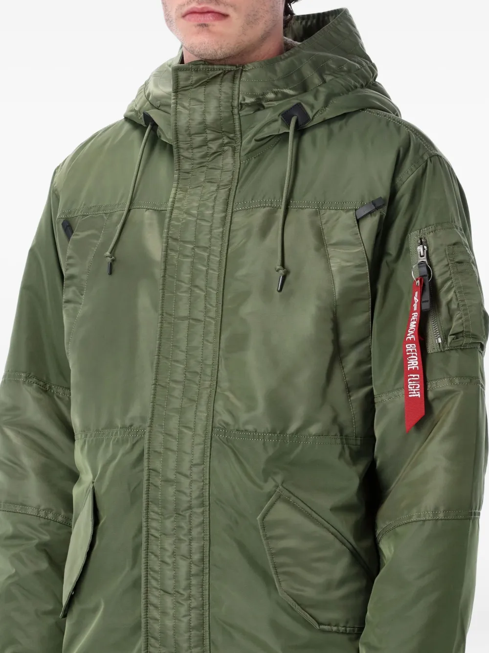 Alpha Industries Studio Field Parka Coat In Green