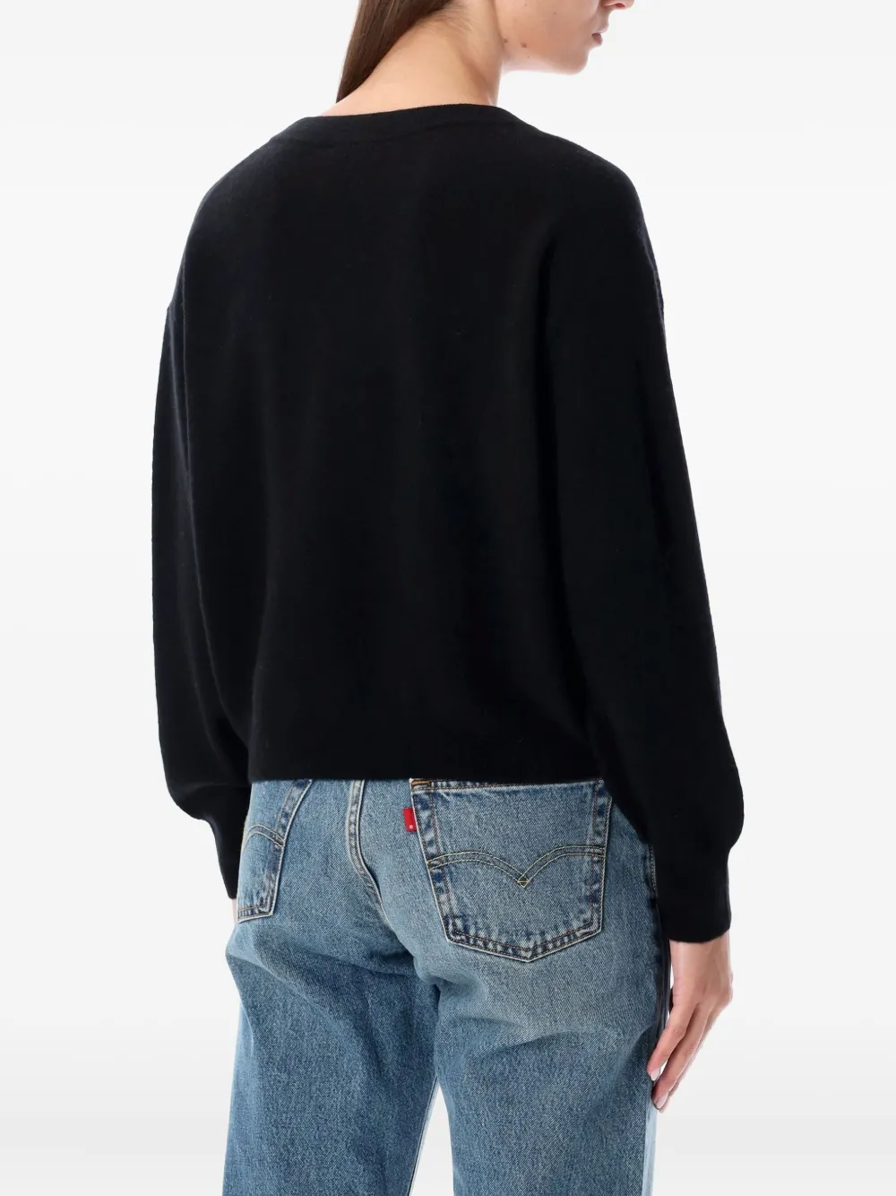 American Vintage Trui met V-hals Zwart