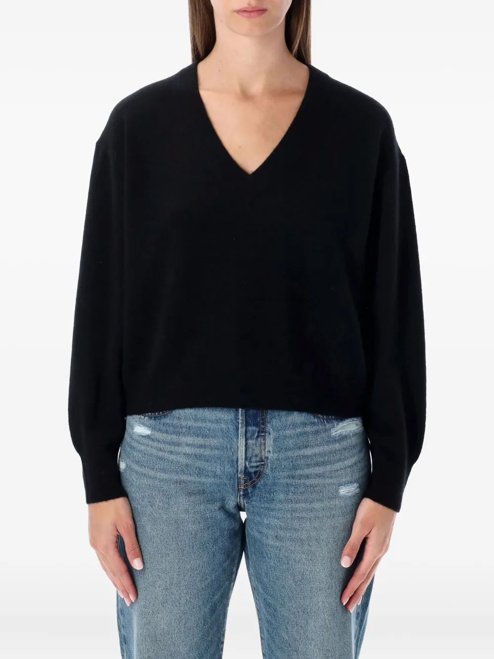 American Vintage V-neck knitwear - Nero