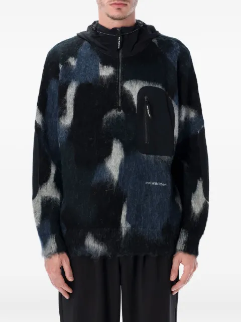 and Wander hooded zip sweater
