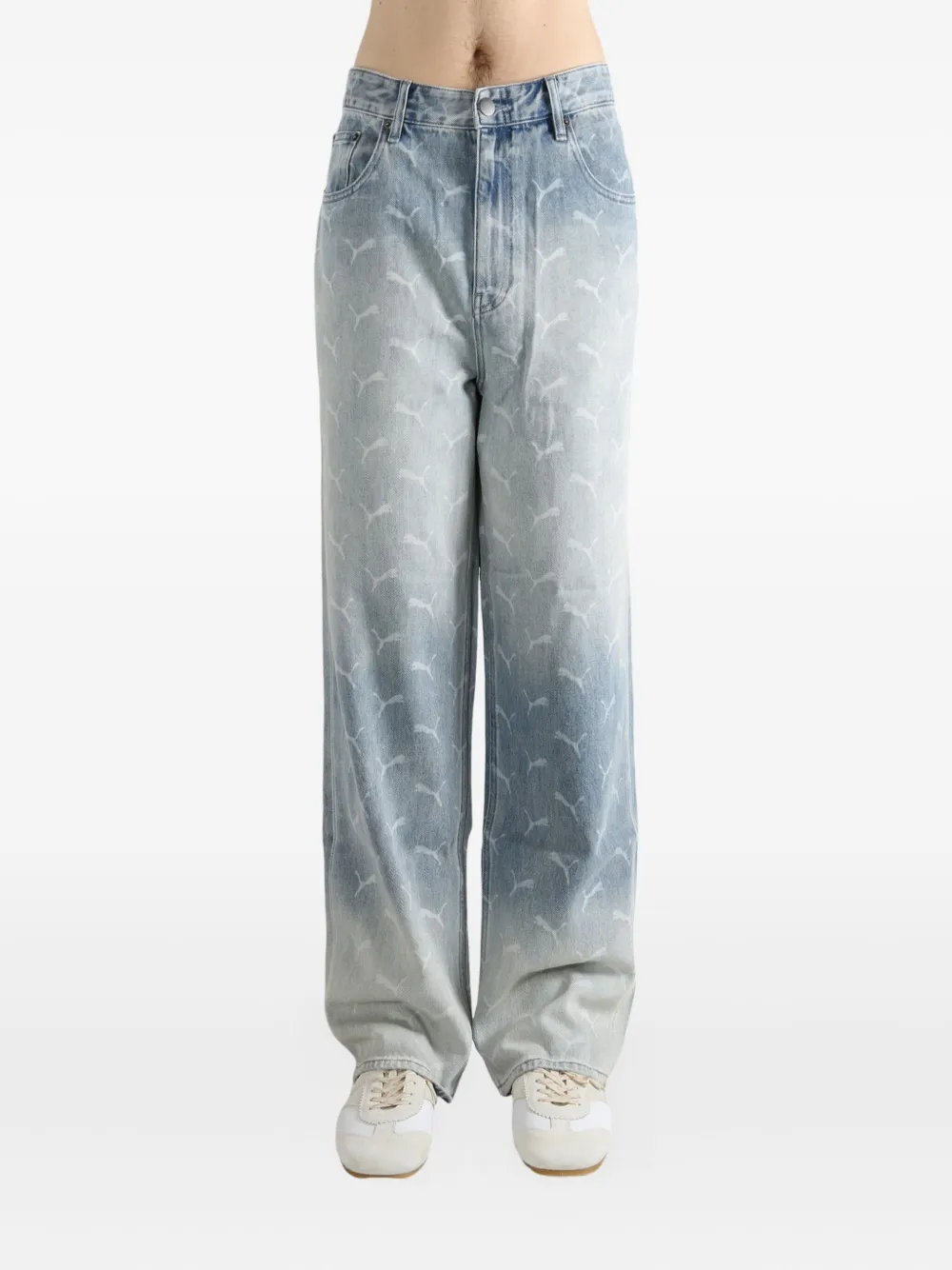 PUMA wide-leg jeans - Blauw