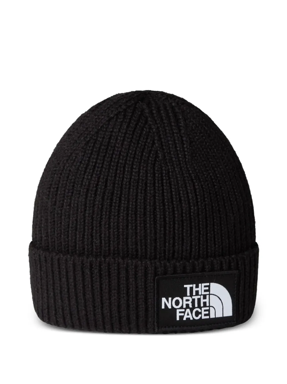 The North Face Kids ロゴパッチ ビーニー - ブラック The North Face Kids ロゴパッチ ビーニー - ブラック