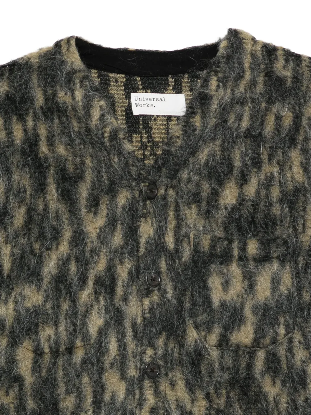Universal Works Vest met dierenprint Groen