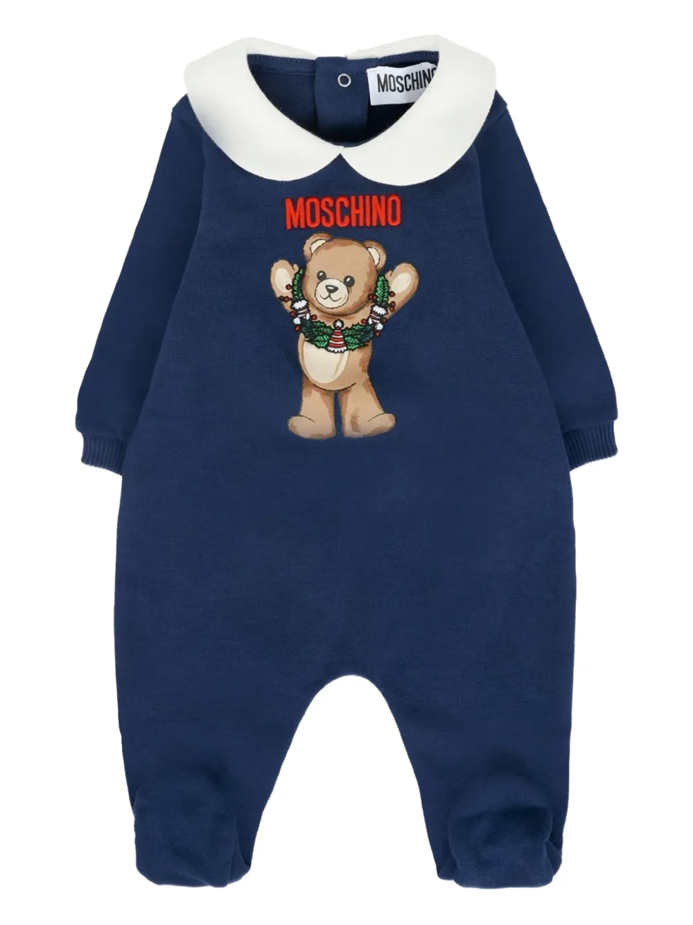 Moschino Kids cotton babygrow - Blau