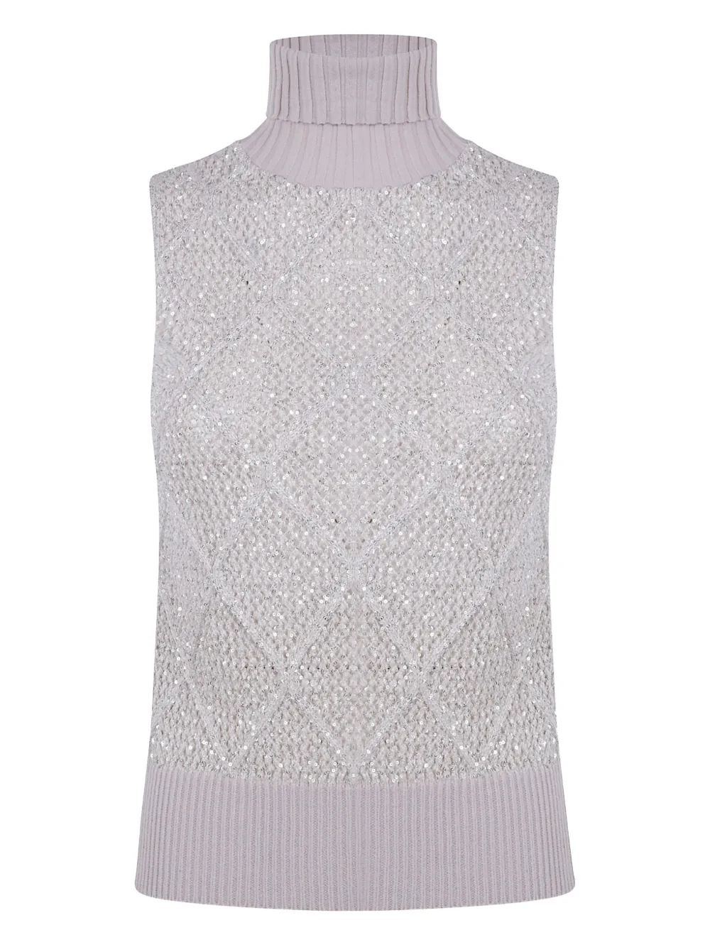 D.Exterior スパンコール タートルネックトップ - ニュートラル D.Exterior スパンコール タートルネックトップ - ニュートラル