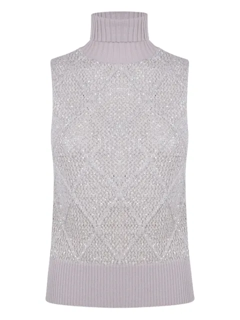 D.Exterior 亮片高领马甲