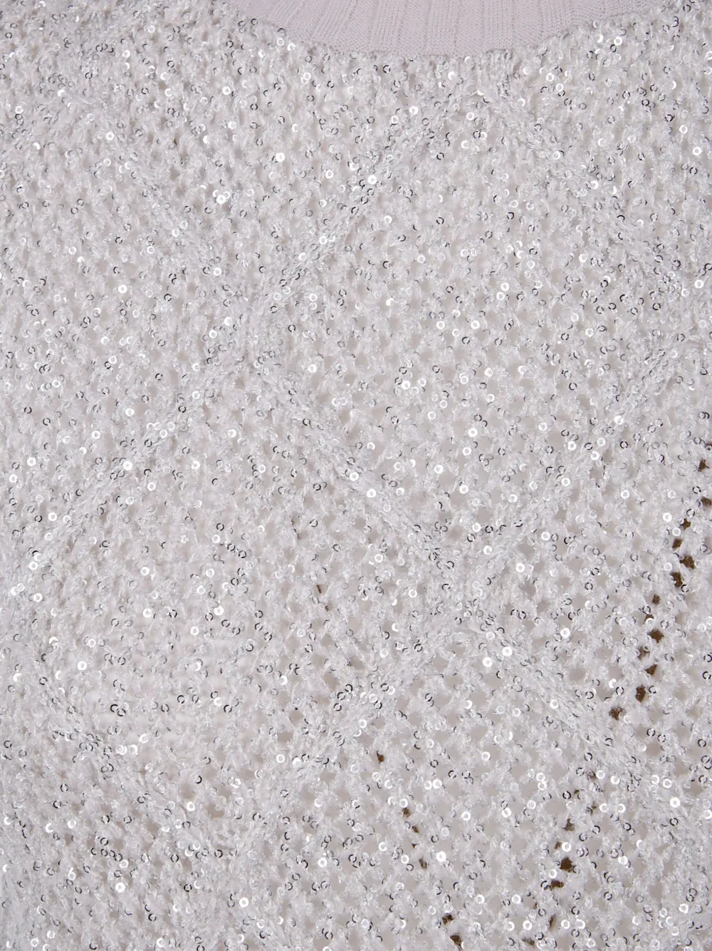 D.Exterior Vest met pailletten en col Beige