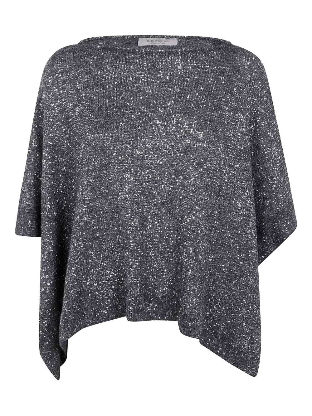 D.Exterior sequin poncho | Grey | Image 1