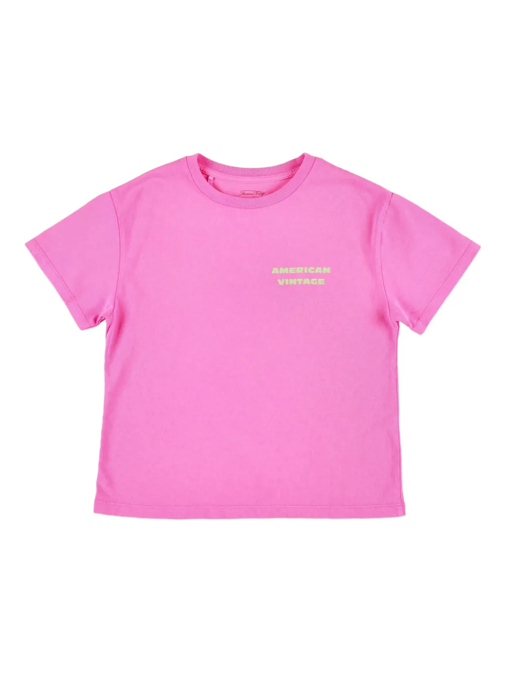 American Vintage Kids logo-print T-shirt - Rosa