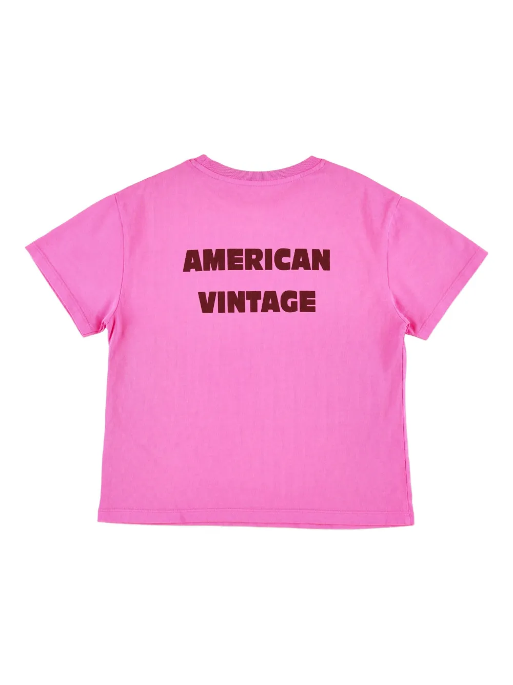 American Vintage Kids T-shirt met logoprint Roze